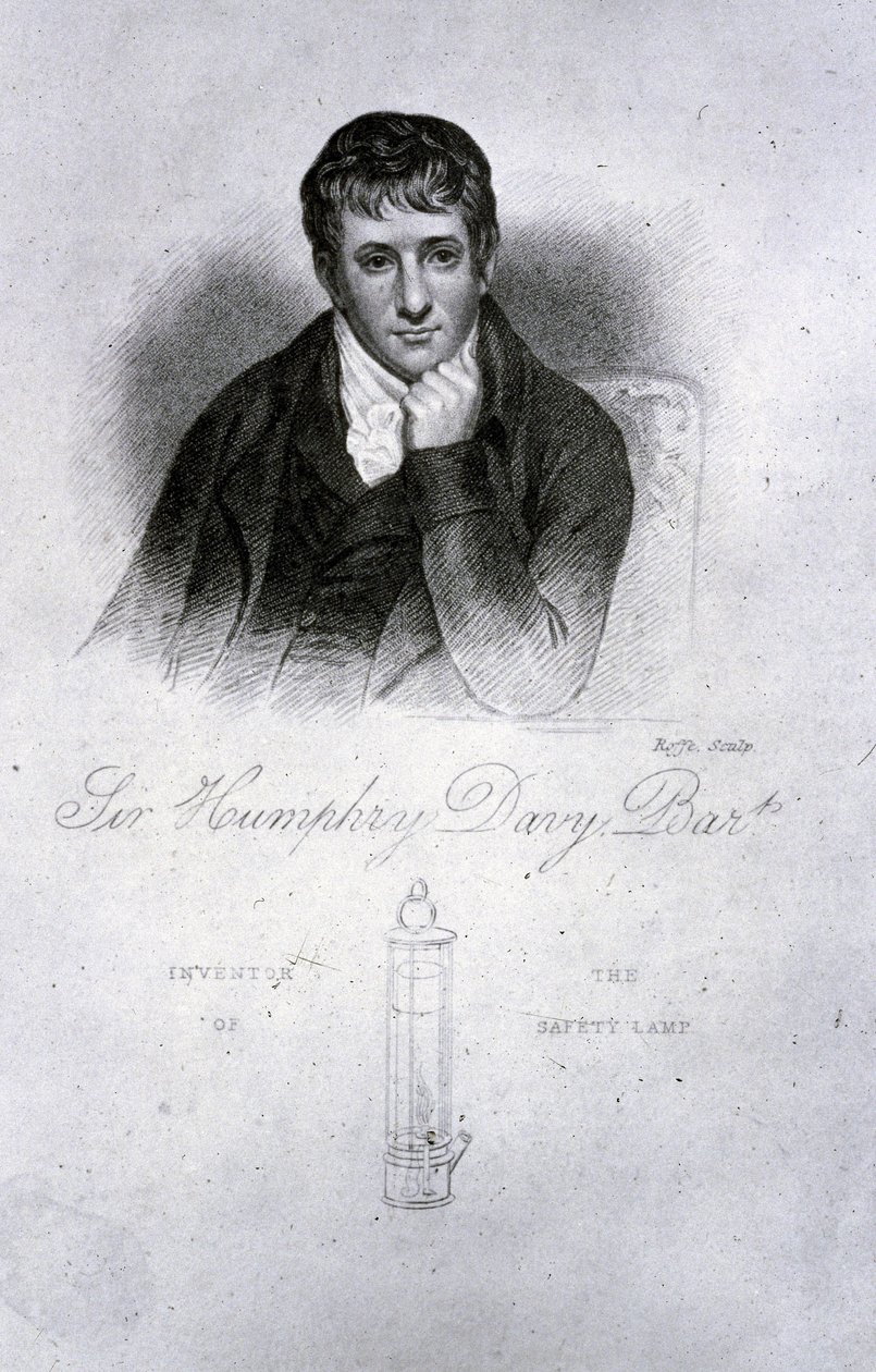 Sir Humphry Davy, kemisti tekijältä Frederick (attr. to) Barnard