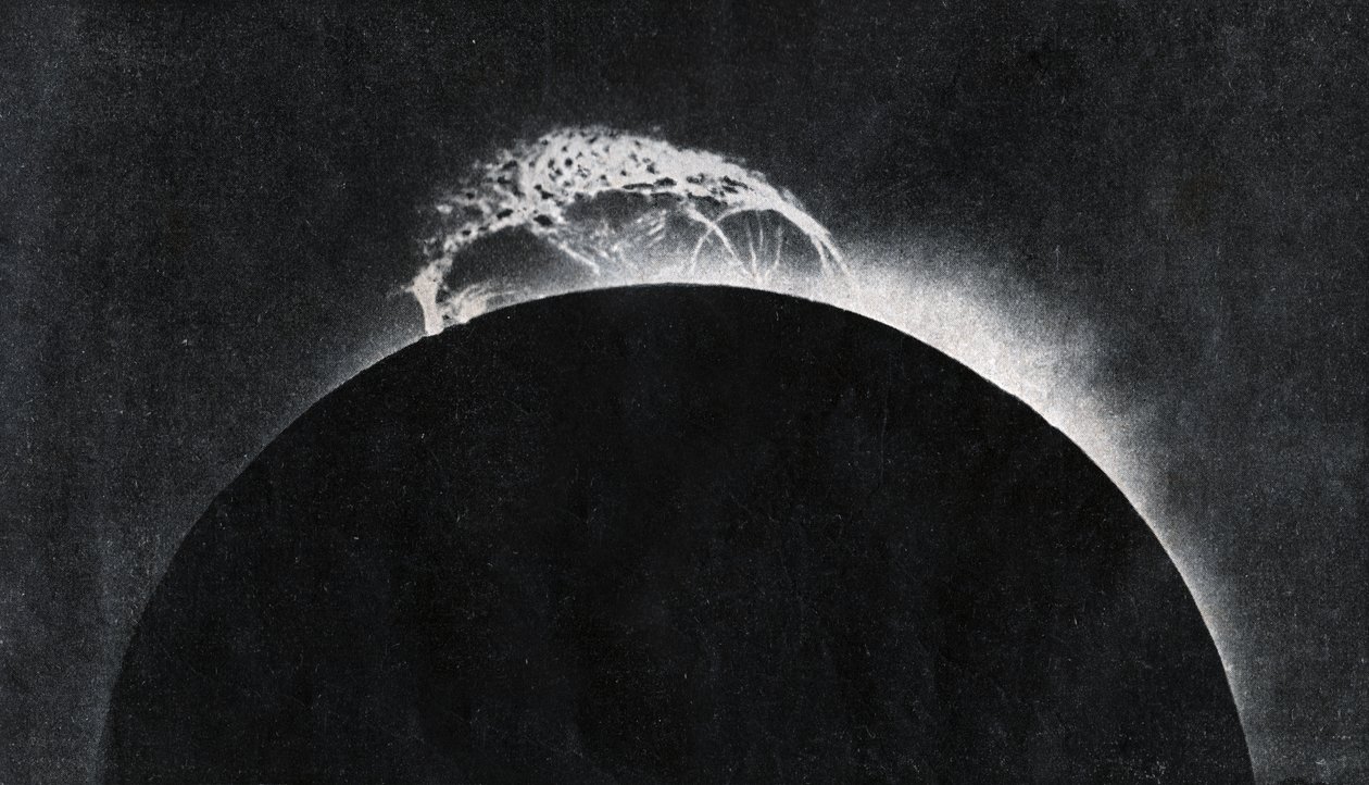 Auringonpurkaus kuvattiin vuonna 1929. (tuloste) tekijältä . .