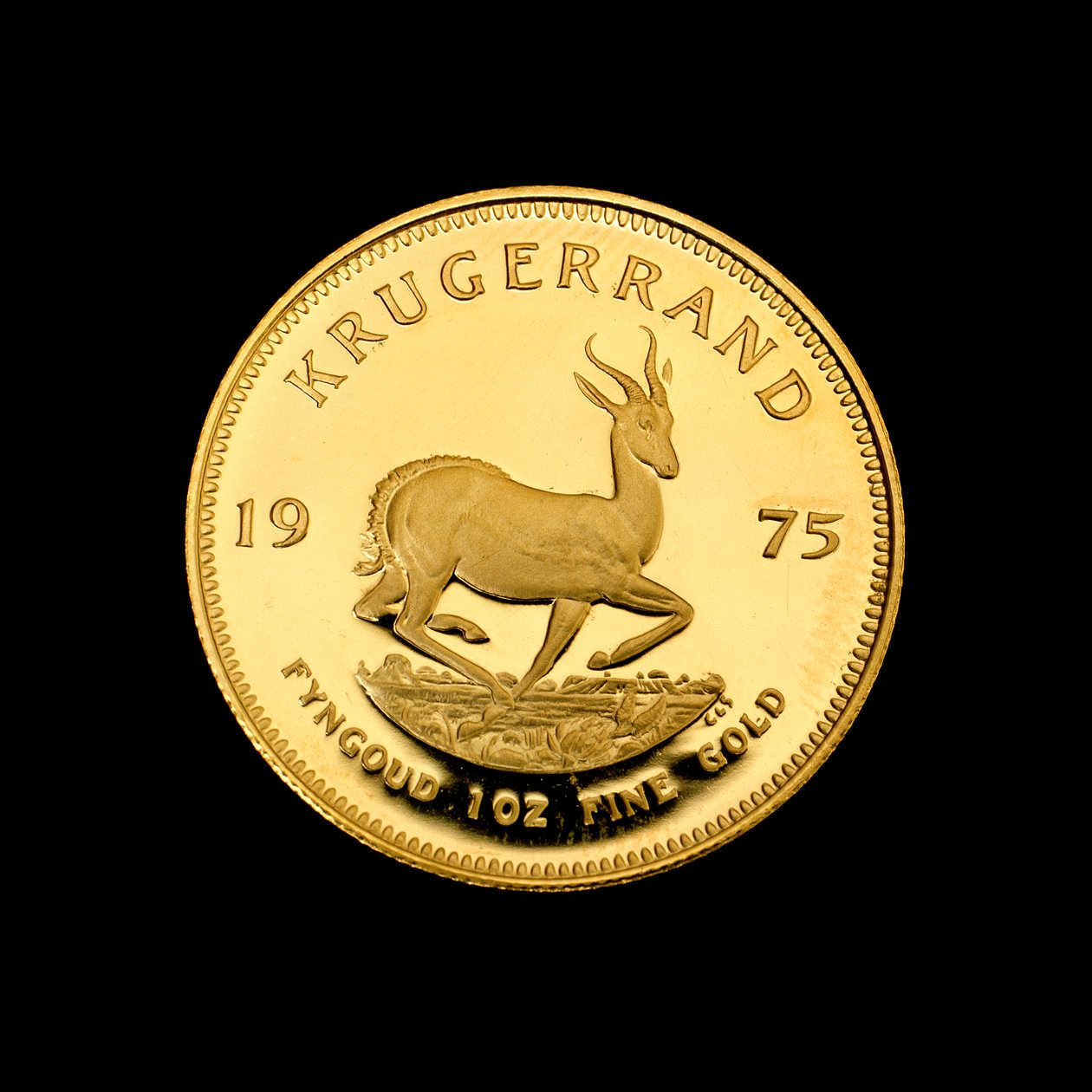 Krugerrand - kuuluisa eteläafrikkalainen kultakolikko tekijältä Hippolyte Lalaise Devéria