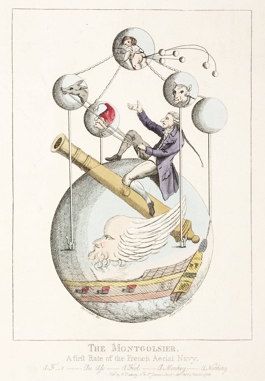 "Montgolfier - Ranskan ilmavoimien ensiluokkainen" tekijältä Frederick (attr. to) Barnard
