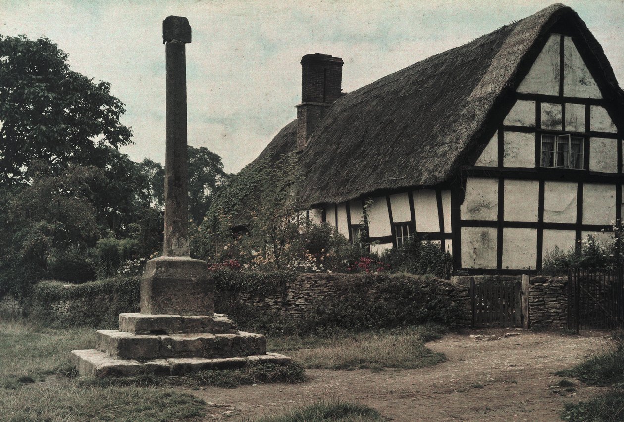 "The Village Cross, Ashton-Under-Hill, Gloucestershire" tekijältä Frederick (attr. to) Barnard
