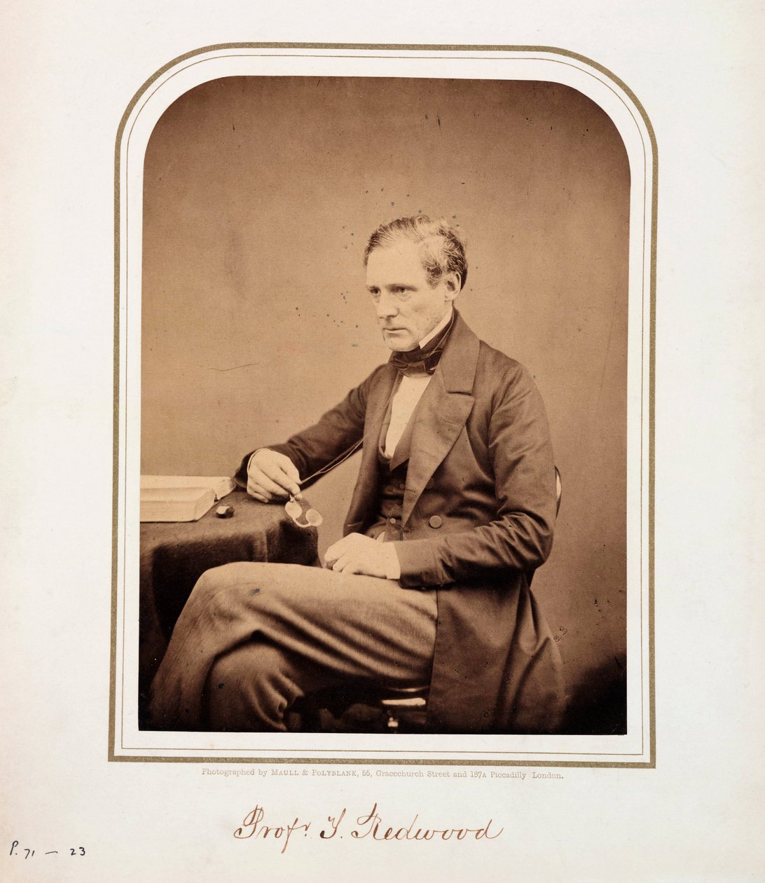 Theophilus Redwood, walesilainen kemisti tekijältä Ferdinand Georg Waldmuller
