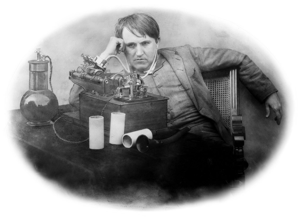 Thomas Edison, amerikkalainen keksijä tekijältä Frederick (attr. to) Barnard