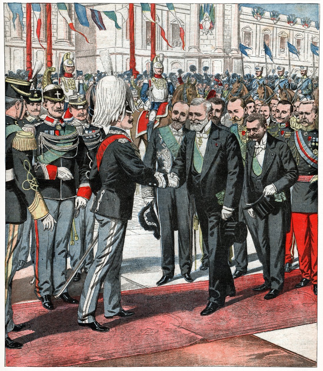 Victor Emmanuel III ja Emile Loubet tekijältä . .