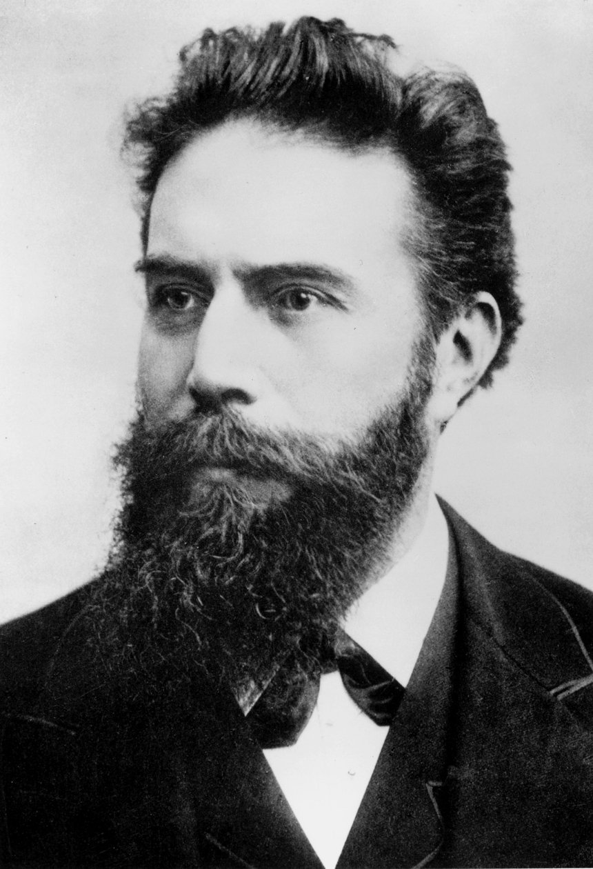 Wilhelm Conrad Roentgen, saksalainen fyysikko, n. 1890 tekijältä Ferdinand Georg Waldmuller