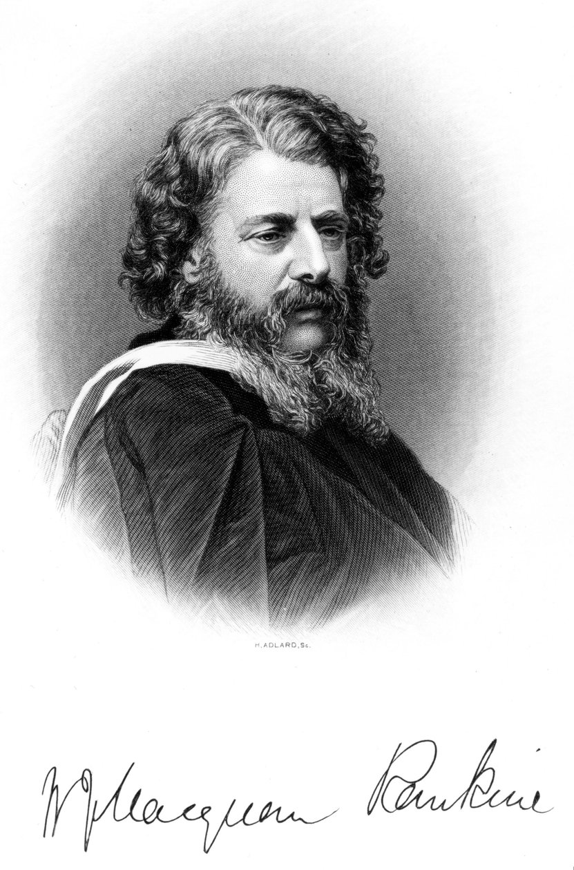 William John MacQuorn Rankine, skotlantilainen rakennusinsinööri, noin 1860-1869. tekijältä Ferdinand Georg Waldmuller