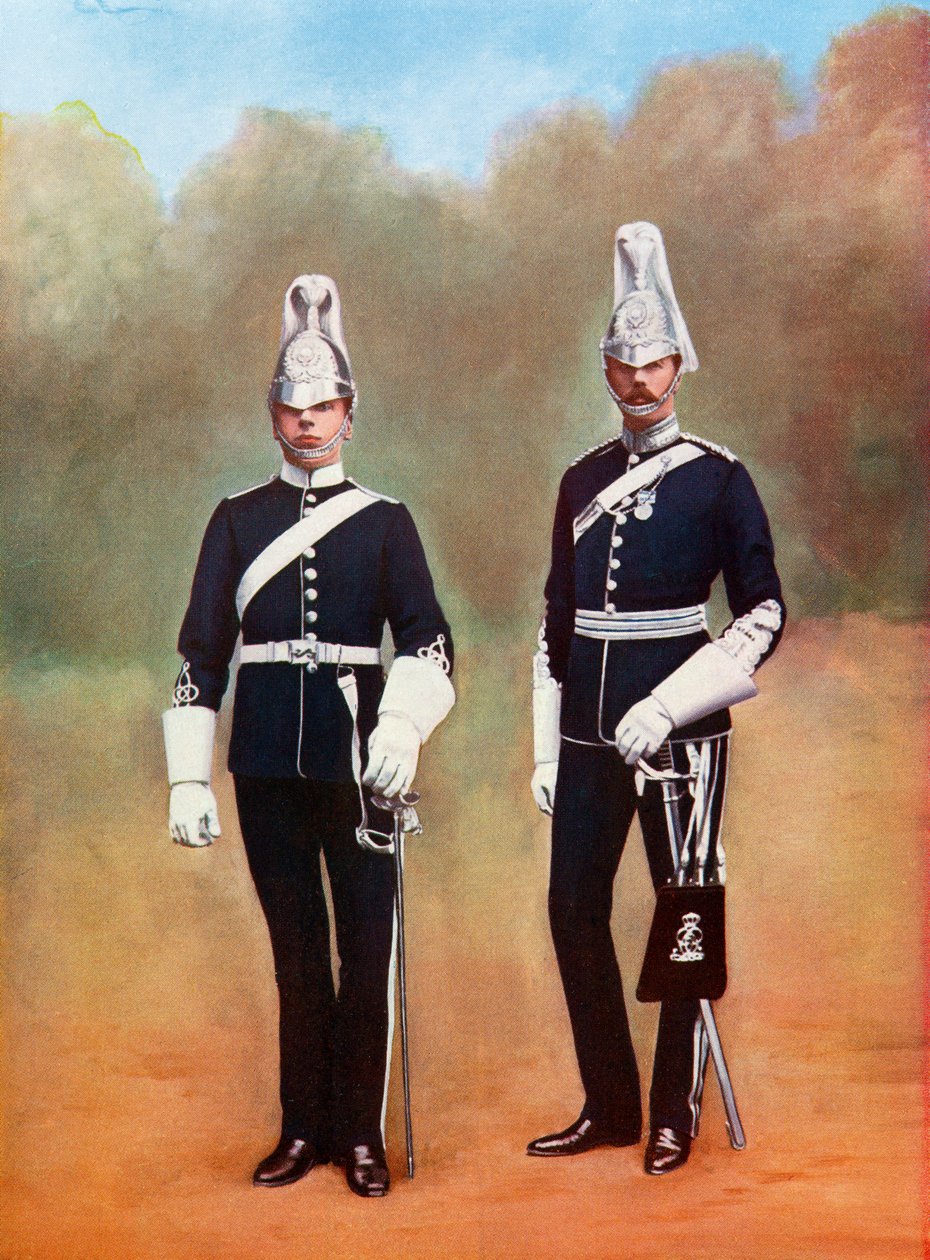 Yorkshire Dragons, upseeri ja sotamies, maalauksellisesta Yorkshiren historiasta, julkaistu n. 1900 tekijältä Ferdinand Georg Waldmuller