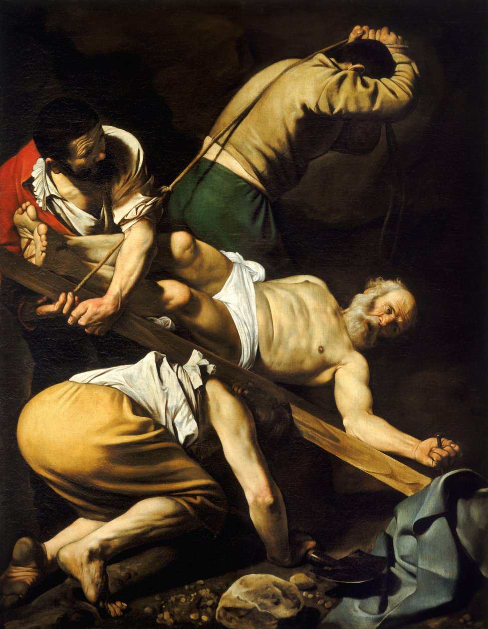 Pyhän Pietarin ristiinnaulitseminen tekijältä Michelangelo Merisi da  Caravaggio