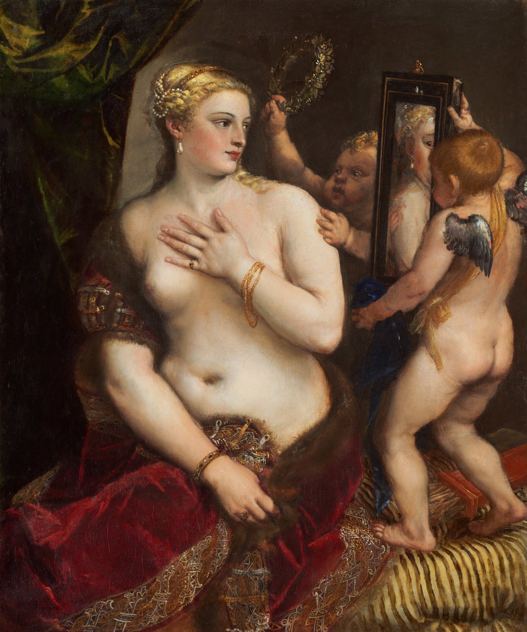 Venus peilin kanssa tekijältä Titian