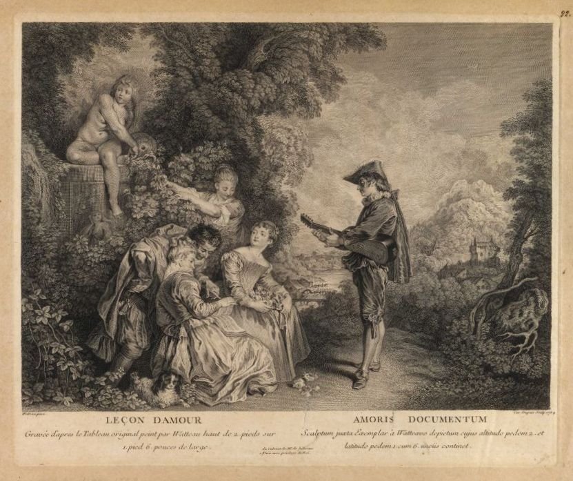 Lecon Damour Amoris documentum tekijältä Jean Antoine Watteau