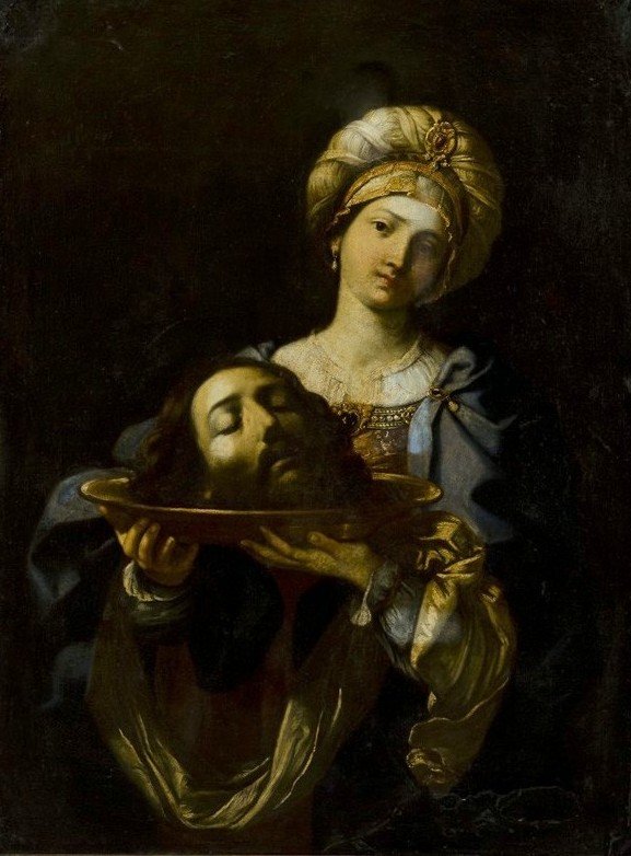 Salome Johannes Kastajan pään kanssa tekijältä Guido Reni
