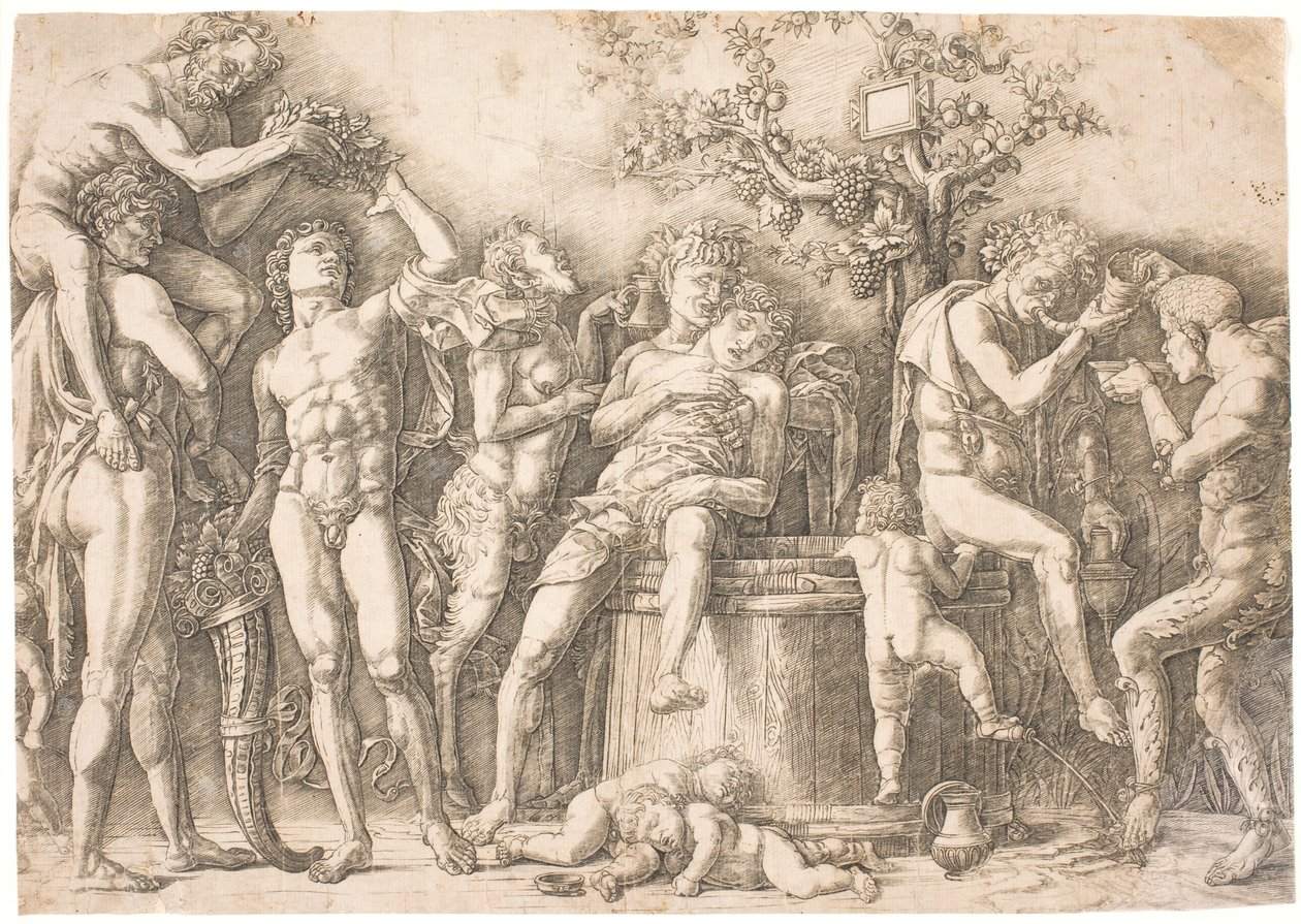 Takakanava viinitynnyrissä tekijältä after Andrea Mantegna