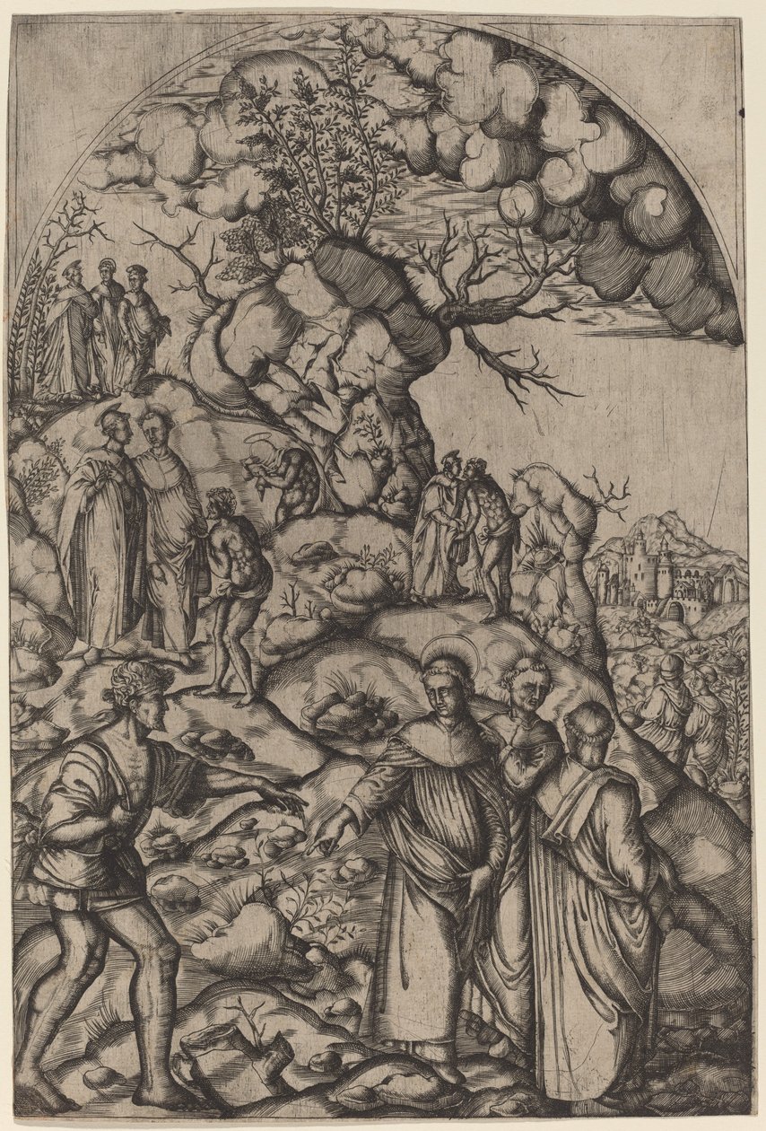 Pyhä Filippo Benizzi parantamassa kerjäläistä tekijältä after Andrea del Sarto