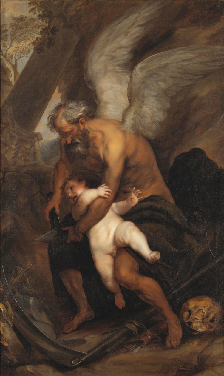 Aika leikkaa rakkauden siivet tekijältä after Anthony van Dyck