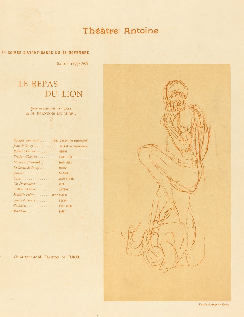 Leijonan ateria tekijältä after Auguste Rodin