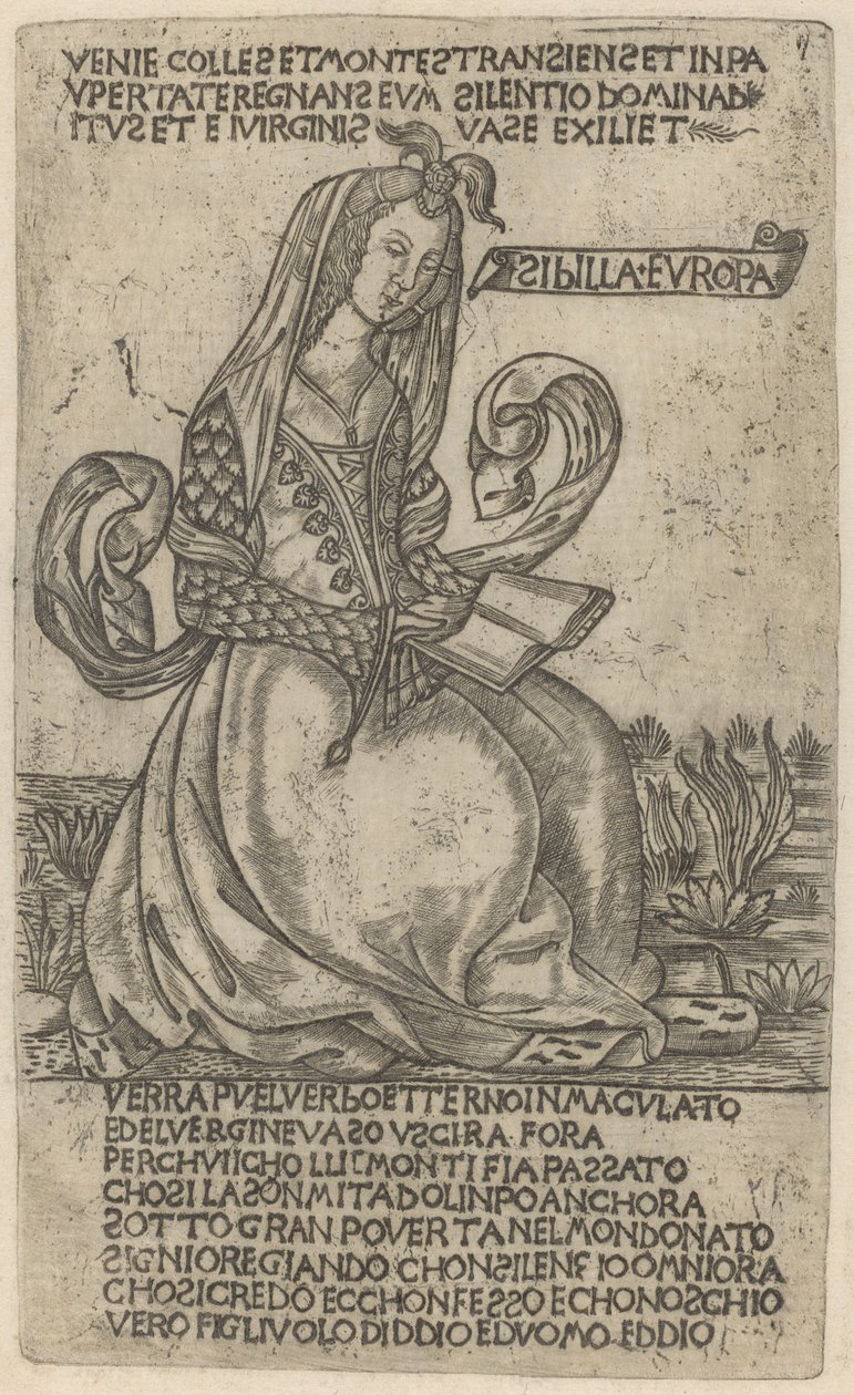 Eurooppalainen Sibylla tekijältä after Baccio Baldini