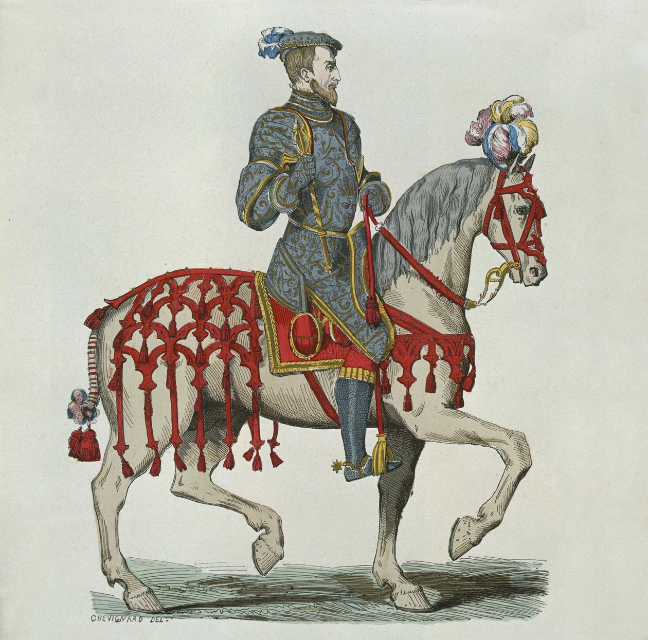 Henri II kotitalouden ratsuväen kapteenina tekijältä after Chevignard