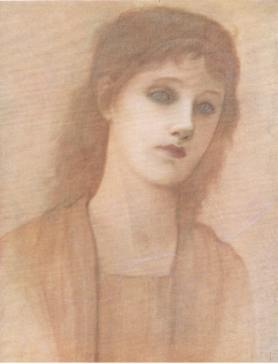 Pään tutkimus, Bibbys Annual, 1916-1917. tekijältä after Edward Coley Burne Jones