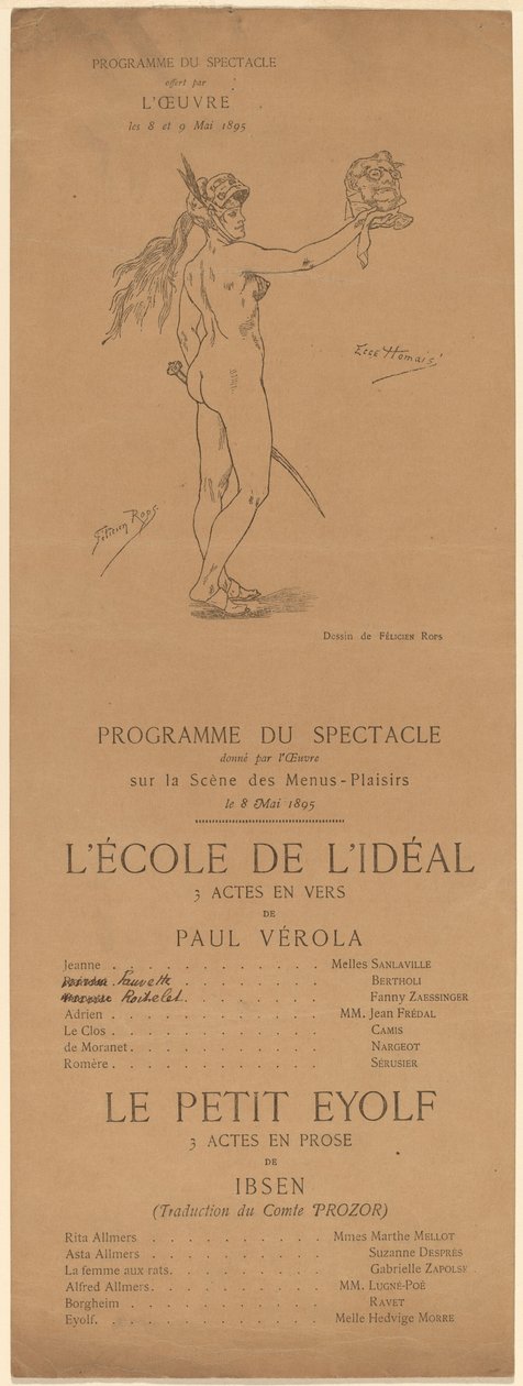 Ihanteen koulu; Pikku Eyolf tekijältä after Félicien Rops