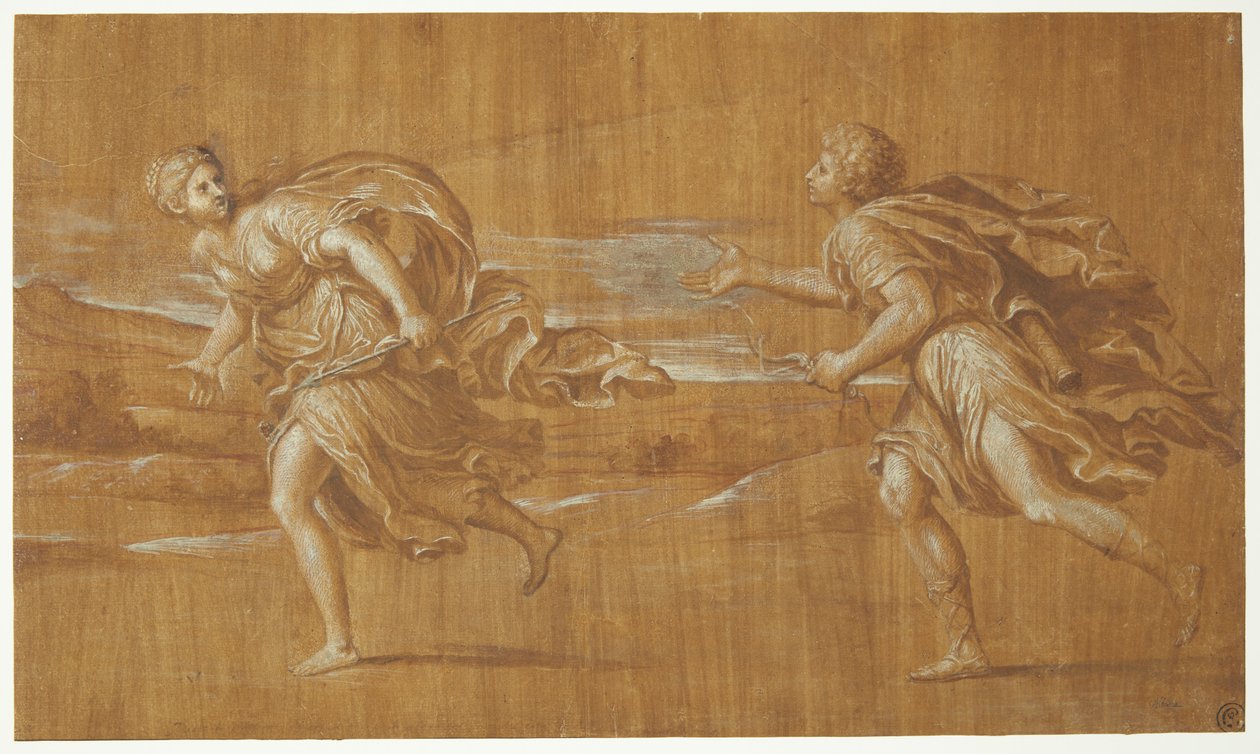 Apollo jahtaa Daphnea tekijältä after Francesco Albani