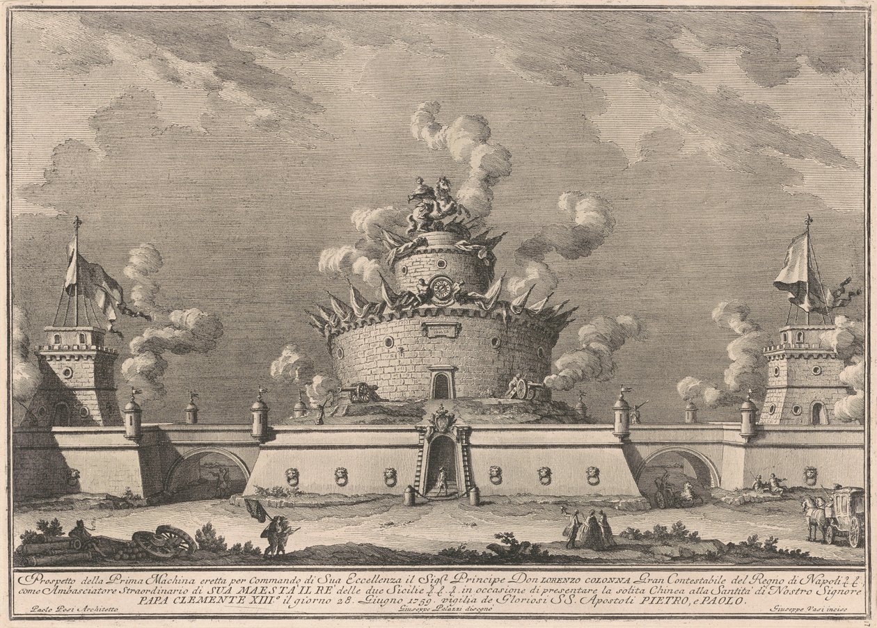 Prima Macchina Kiinalle 1759: Linnoitus tekijältä after Giuseppe Palazzi Giuseppe Vasi after Paolo Posi