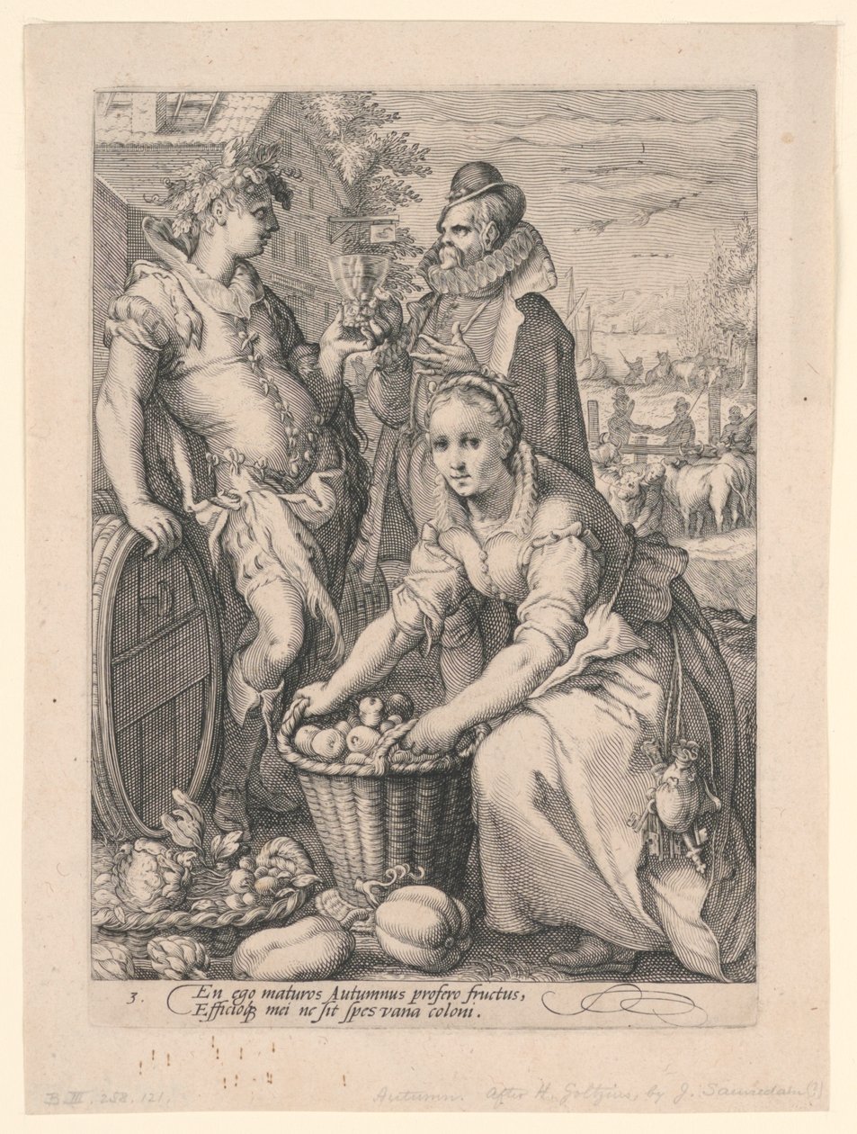 Neljä vuodenaikaa (syksy) tekijältä after Hendrik Goltzius
