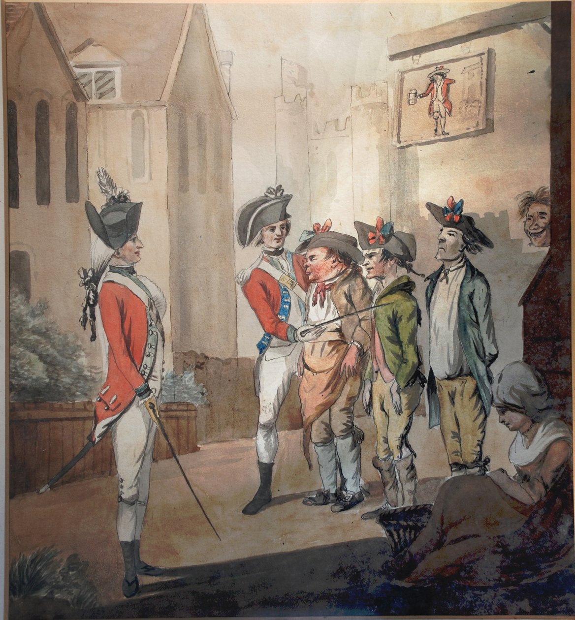 Brittiarmeija, British Recruiting Party, 1780 tekijältä after Henry William Bunbury