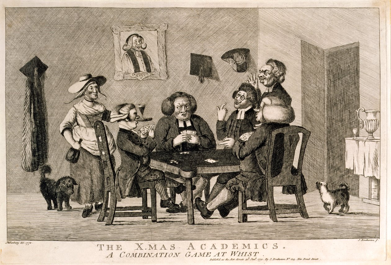The X.mas Academics A Yhdistelmäpeli Whistissä, 1773 tekijältä after Henry William Bunbury