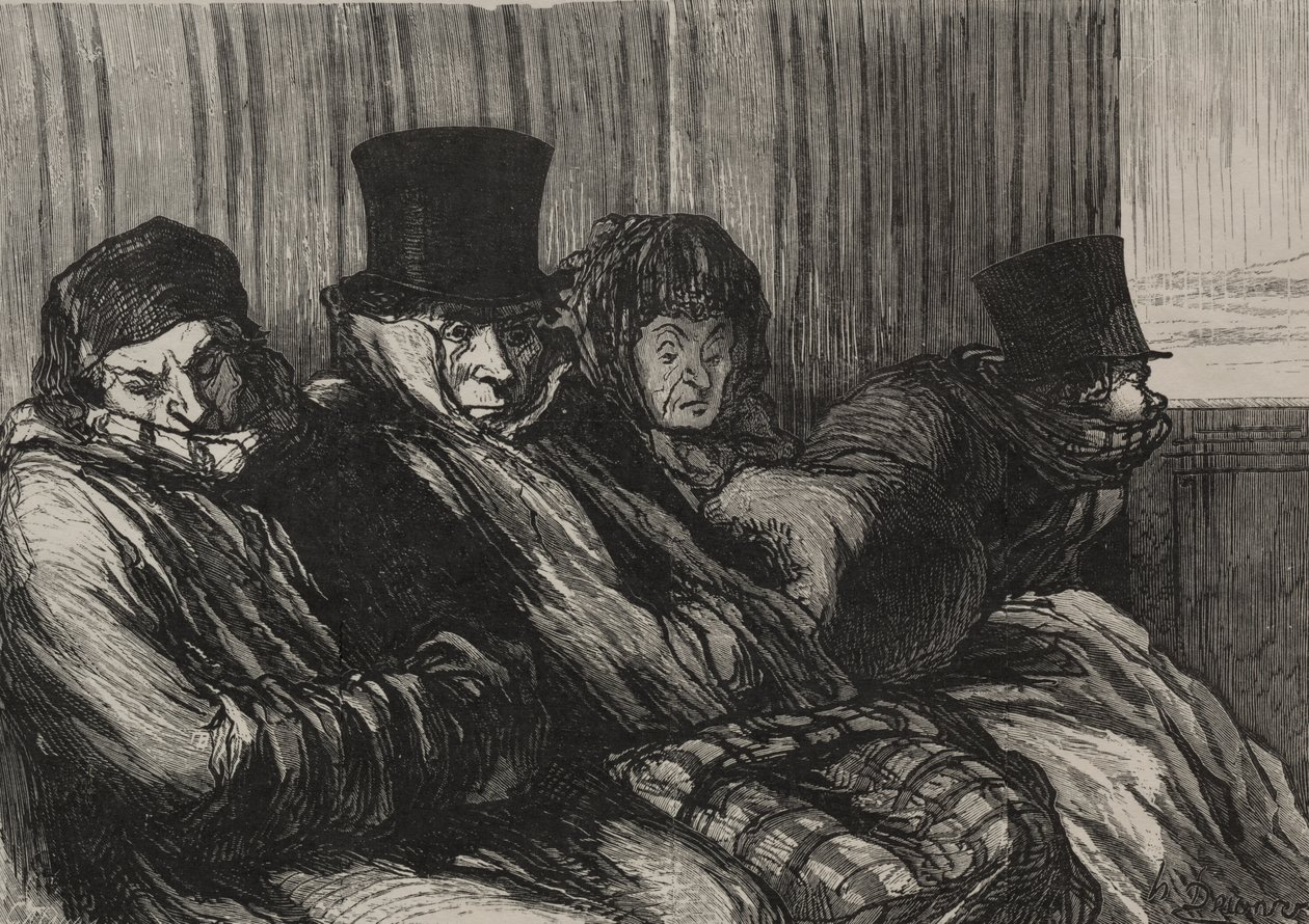 The Railroads: Pleasure Train: Ten Degrees of Boredom and Bad Mood tekijältä after Honoré Daumier