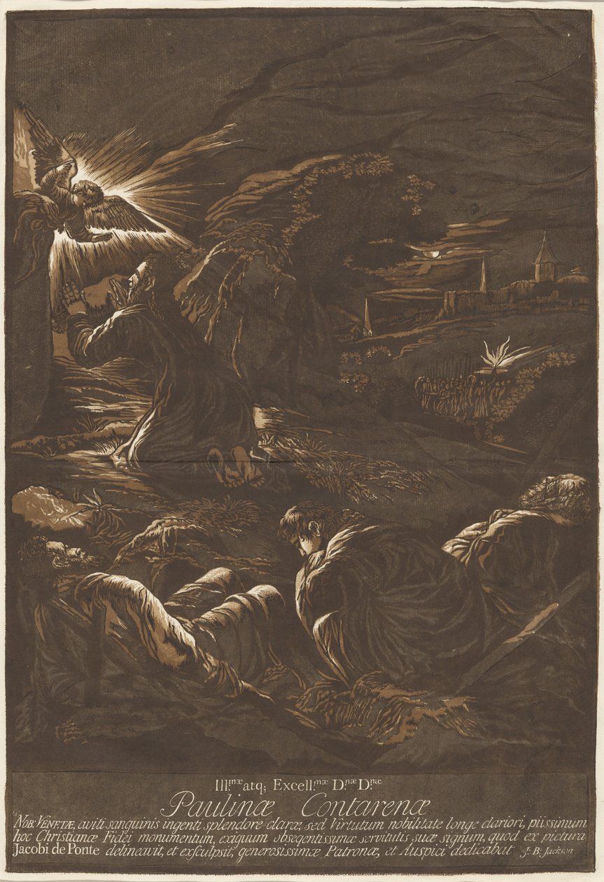 Kristus Öljymäellä tekijältä after Jacopo Bassano John Baptist Jackson