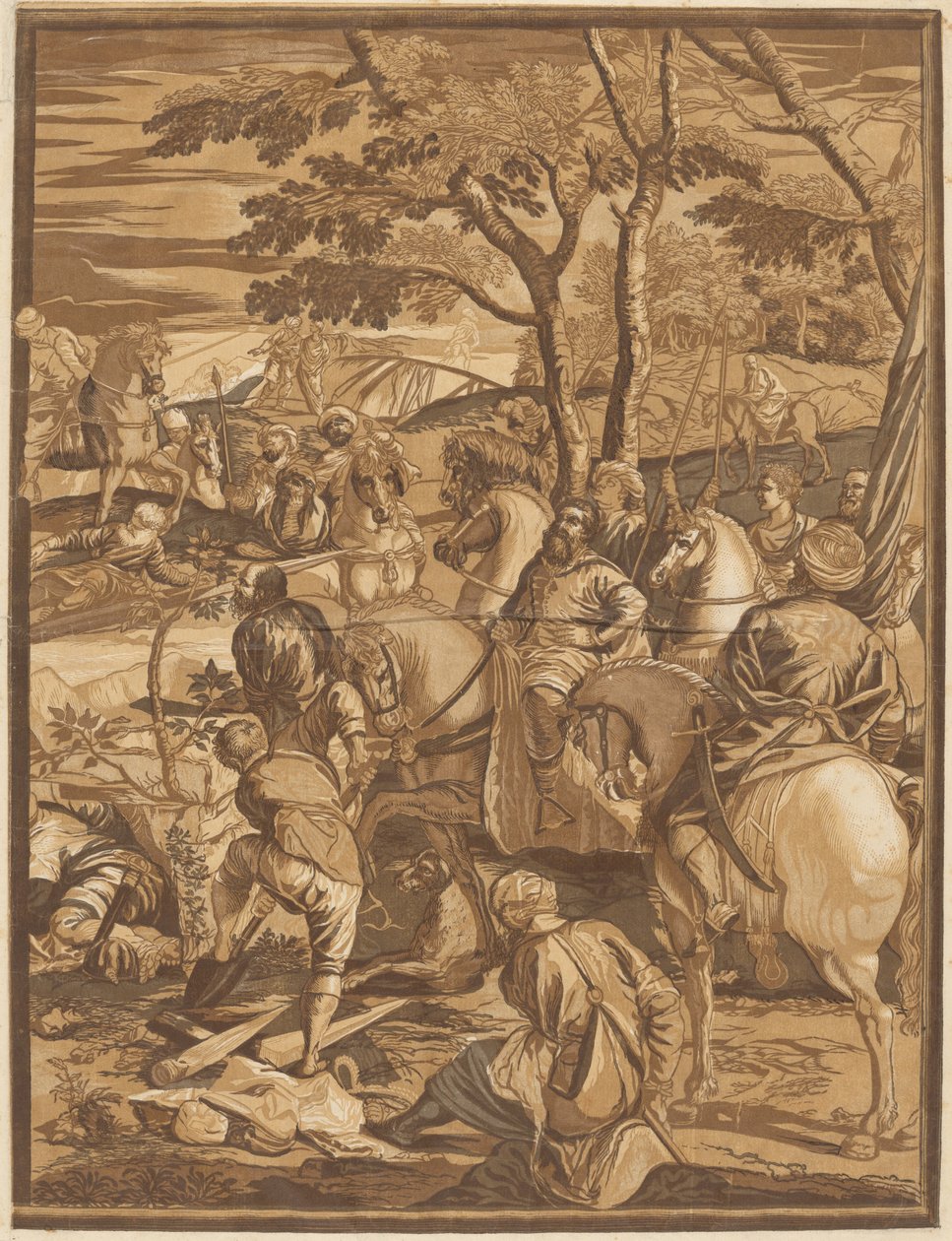 Ristiinnaulitseminen (oikea paneeli) tekijältä after Jacopo Tintoretto John Baptist Jackson