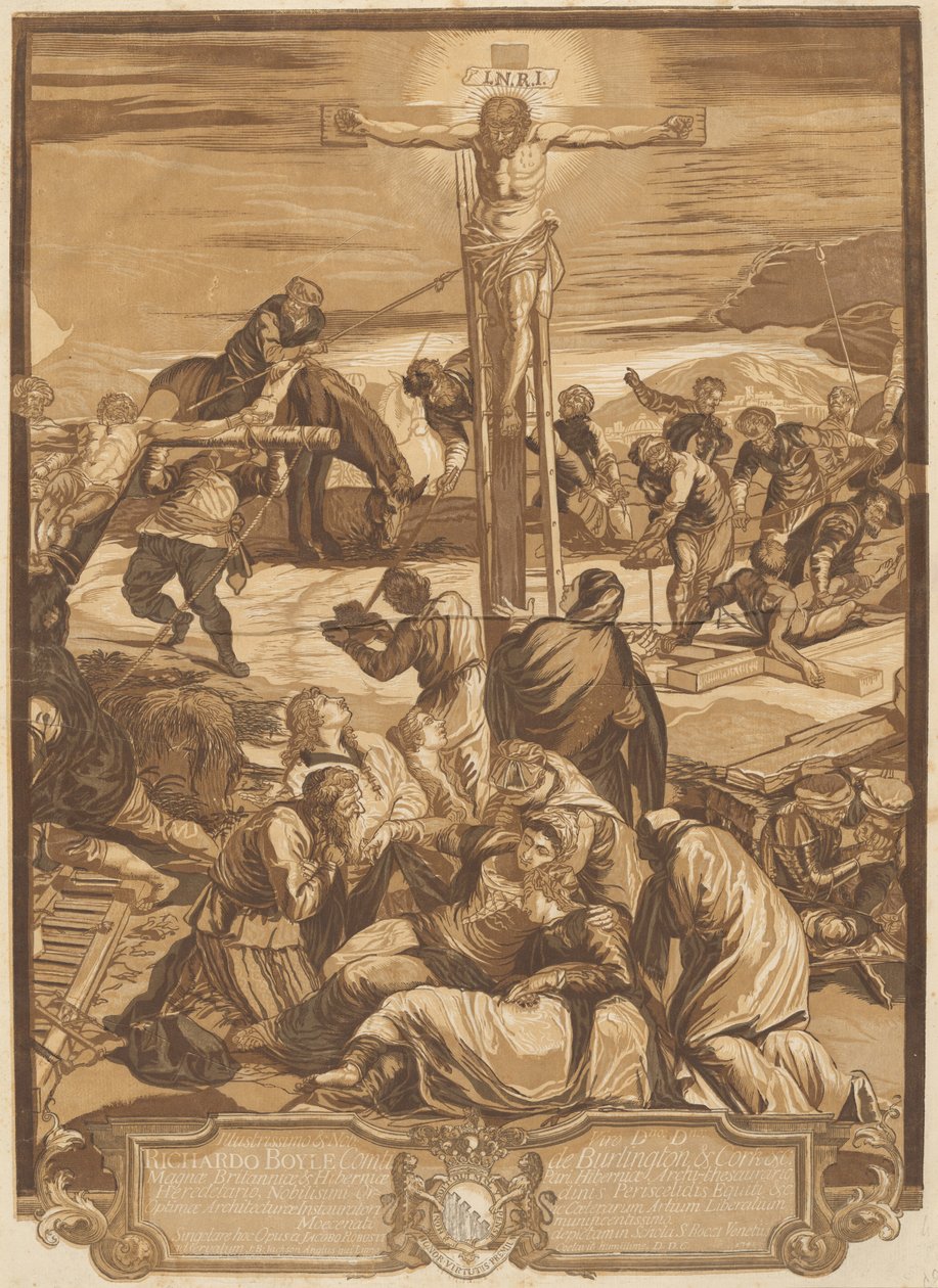 Ristiinnaulitseminen [Keskipaneeli] tekijältä after Jacopo Tintoretto John Baptist Jackson