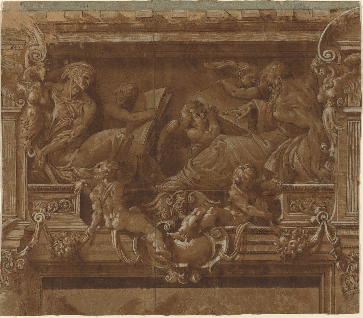 Profeetta ja Sybil tekijältä after Jacopo Zanguidi Italian 16th Century called Bertoia