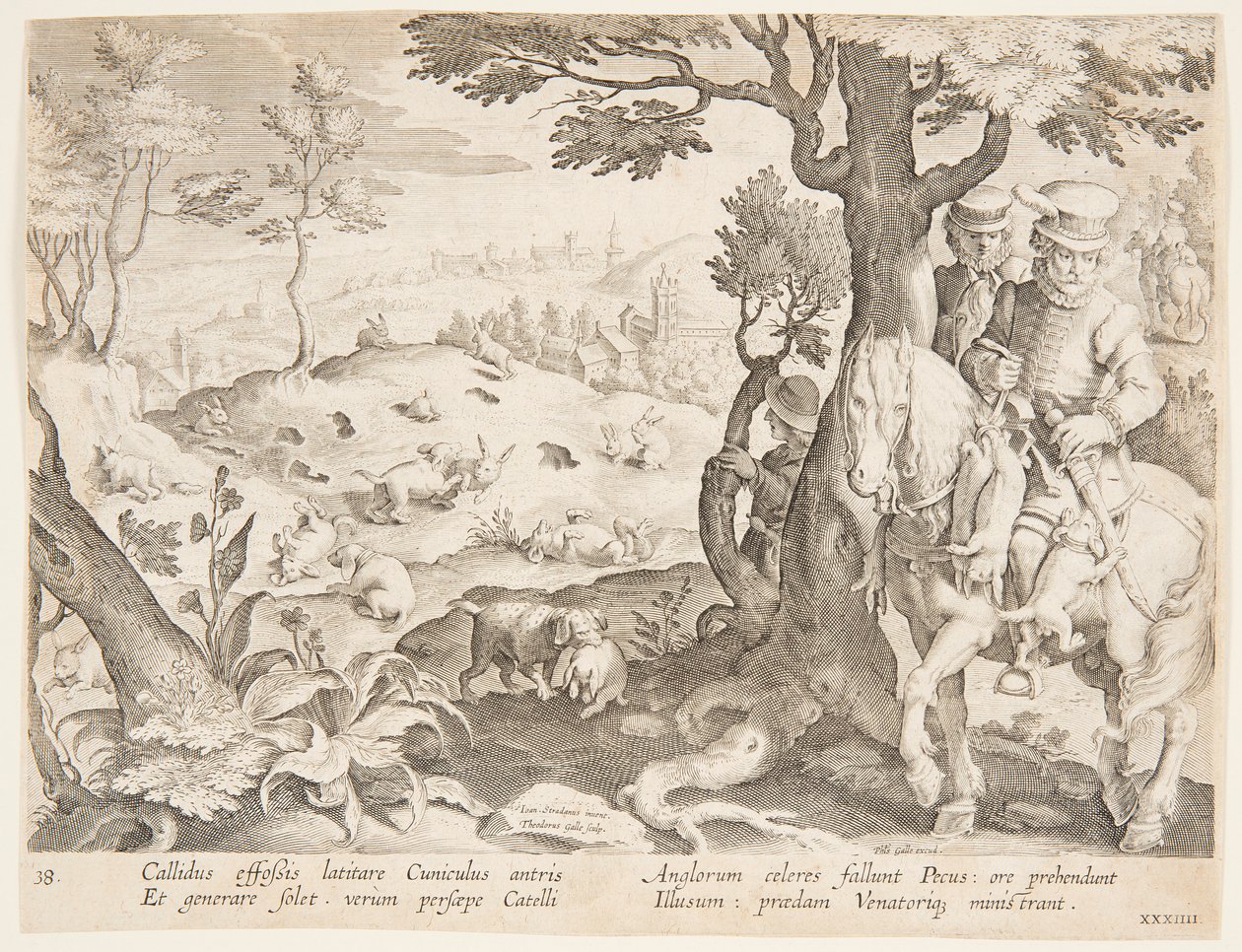 Kanin metsästys tekijältä after Jan van der Straet, called Stradanus