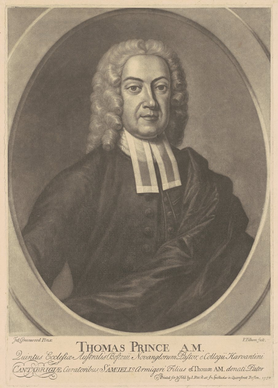 Thomas Prince, A.M. tekijältä after John Greenwood Peter Pelham