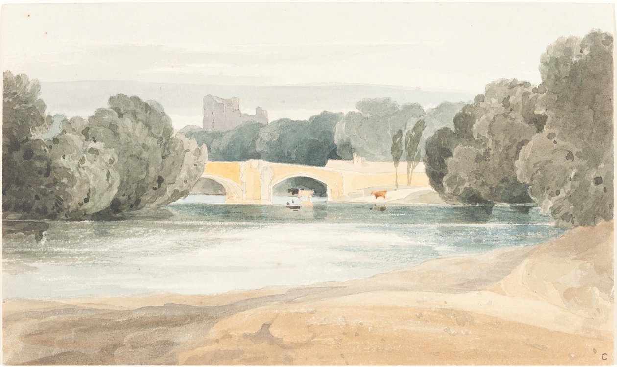 Knaresboroughin silta tekijältä after John Sell Cotman James Bulwer