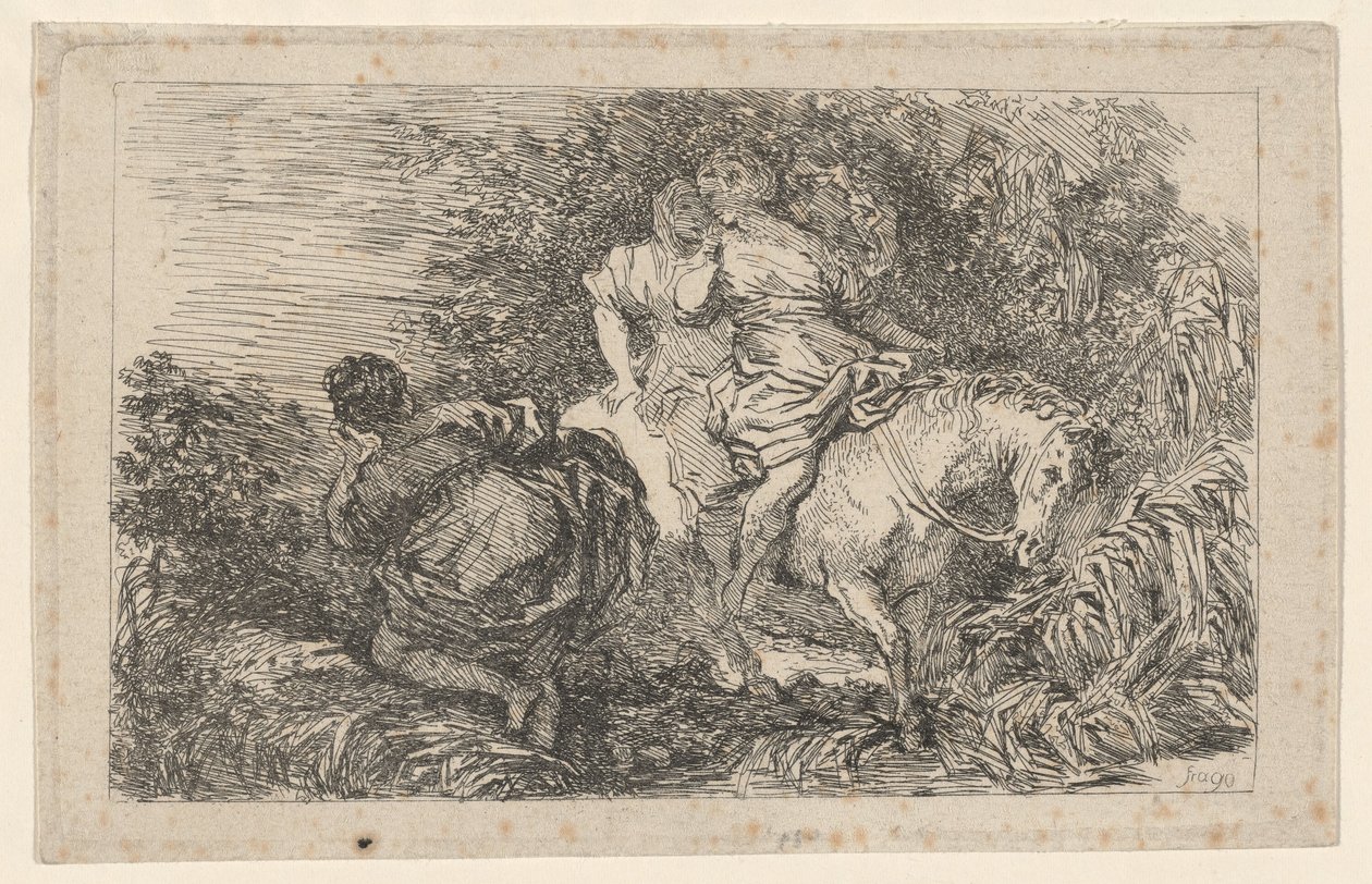 Cloelian lento tekijältä after Livio Mehus Jean Honoré Fragonard