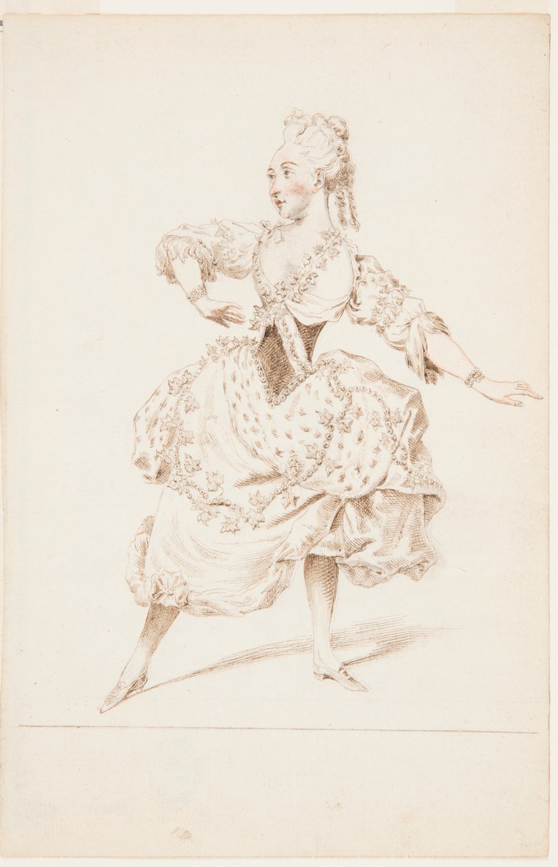 Balettitanssija, Mademoiselle Marie Allard tekijältä after Louis Carrogis, called Carmontelle