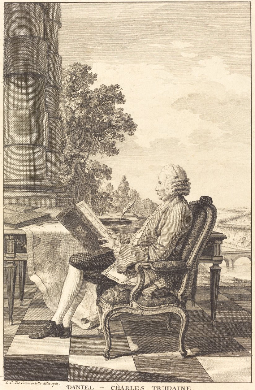 Daniel-Charles Trudaine tekijältä after Louis de Carrogis French 18th Century called Carmontelle