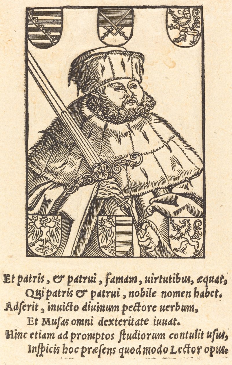 John Frederic Magnanimous, vaalivaatteissa [vasemmalla] tekijältä after Lucas Cranach the Younger