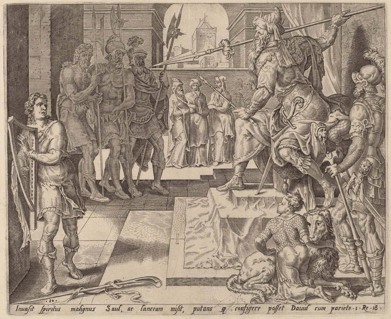 David abans que Saulfinnish tekijältä after Maerten van Heemskerck