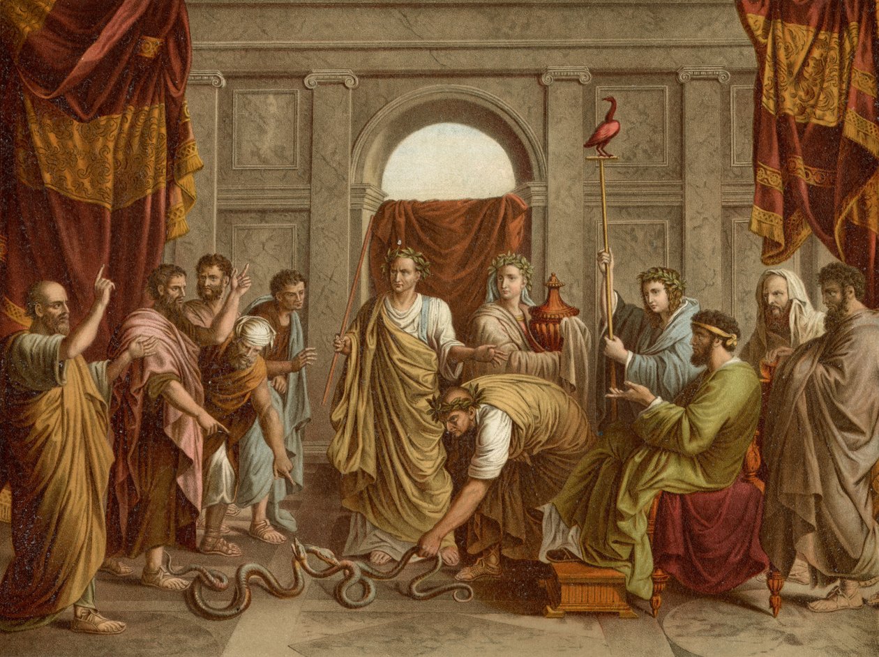 Käärmeen ihme tekijältä after Nicolas Poussin