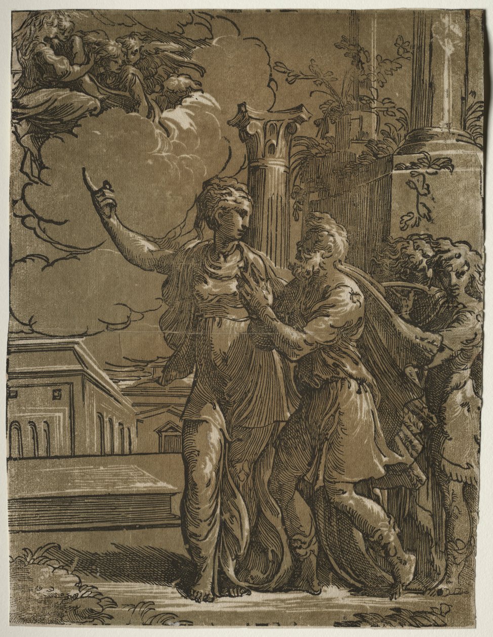 Tiburtine Sibyl ja keisari Augustus tekijältä after Parmigianino