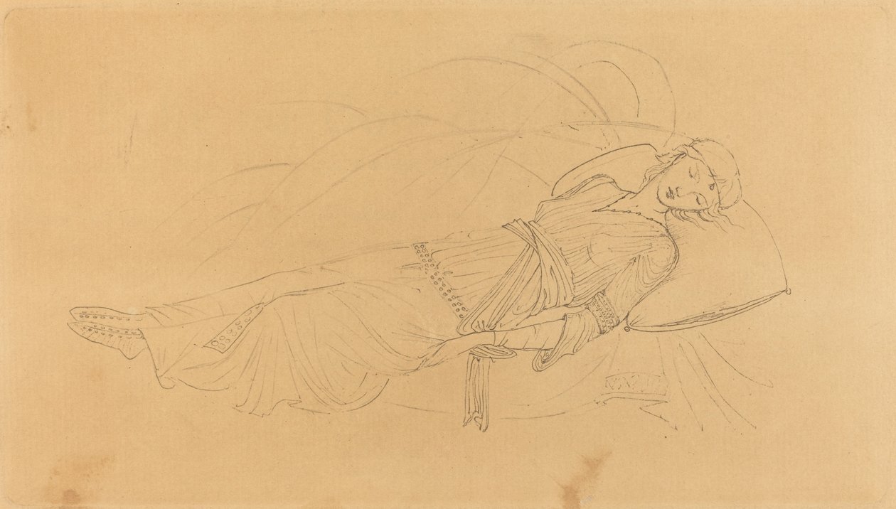 Nukkuva kaunotar tekijältä after Sir Edward Coley Burne Jones