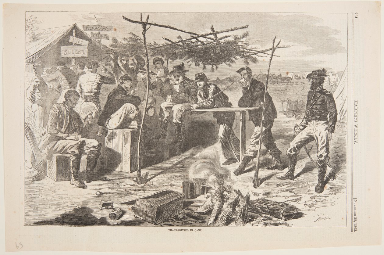 Kiitospäivä leirillä tekijältä Winslow Homer