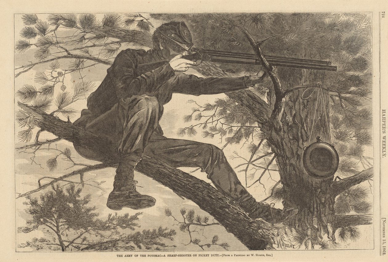 Potomacin armeija - Terävä ampuja pikettitehtävissä tekijältä after Winslow Homer