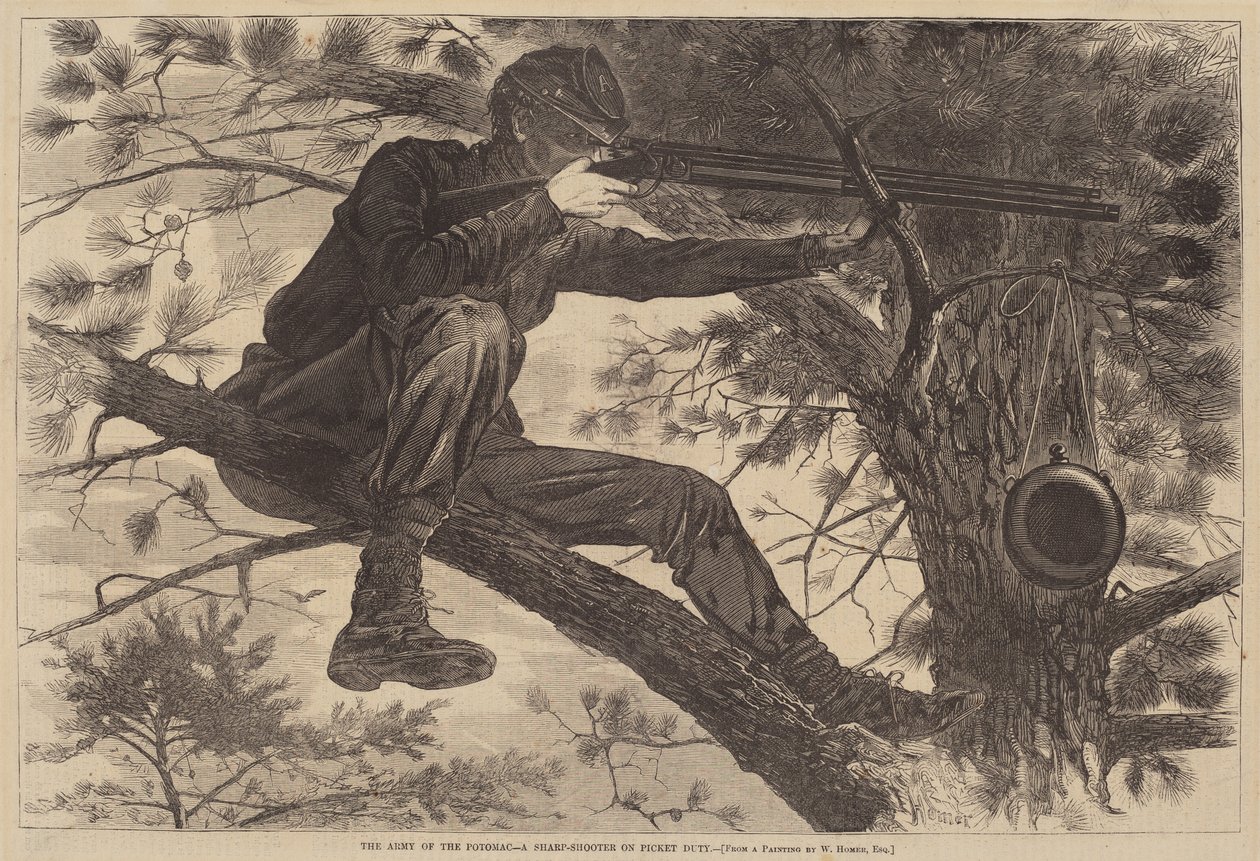 Potomacin armeija - Terävä ampuja pikettitehtävissä tekijältä after Winslow Homer