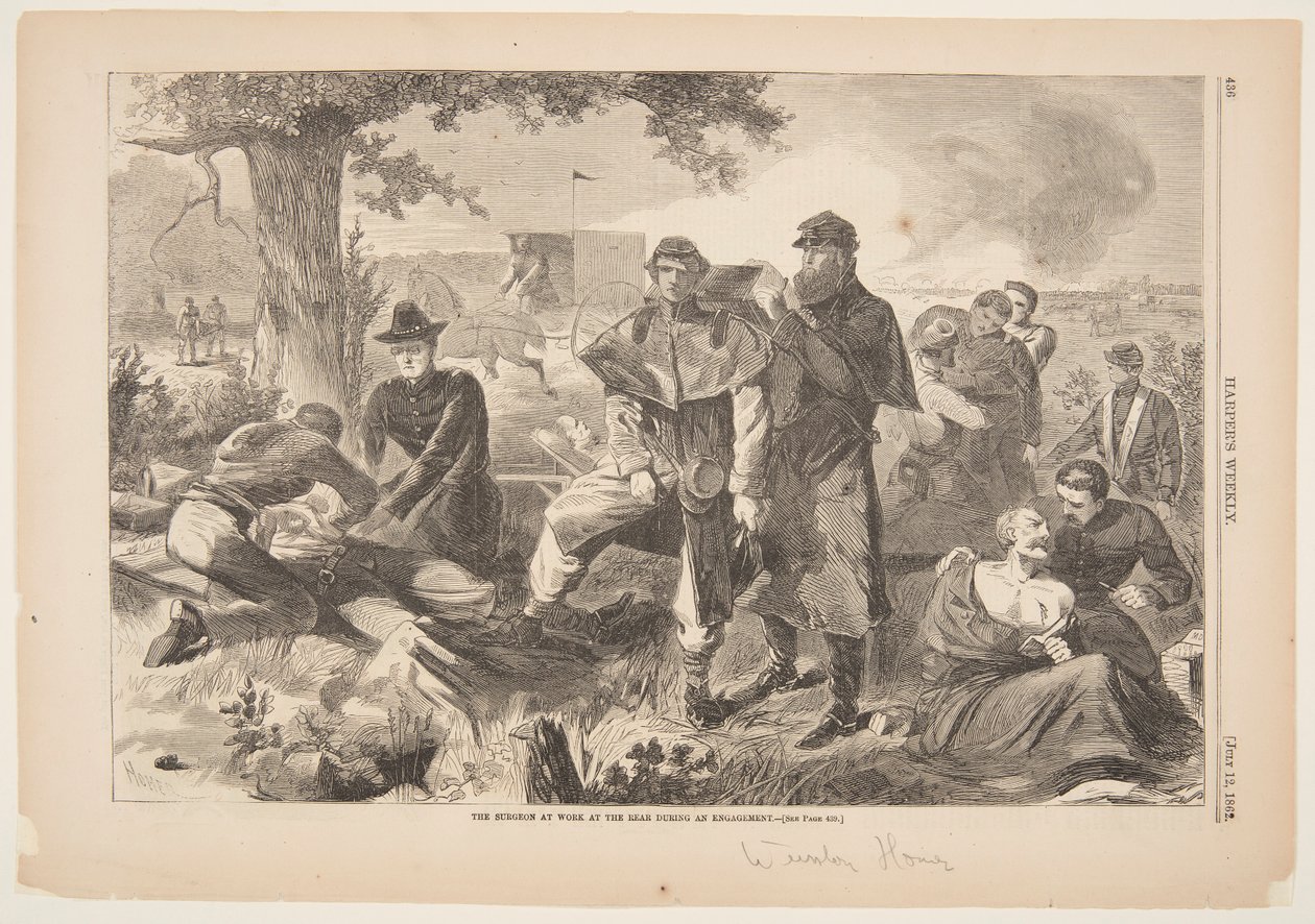 Kirurgi töissä takana kihlauksen aikana tekijältä after Winslow Homer