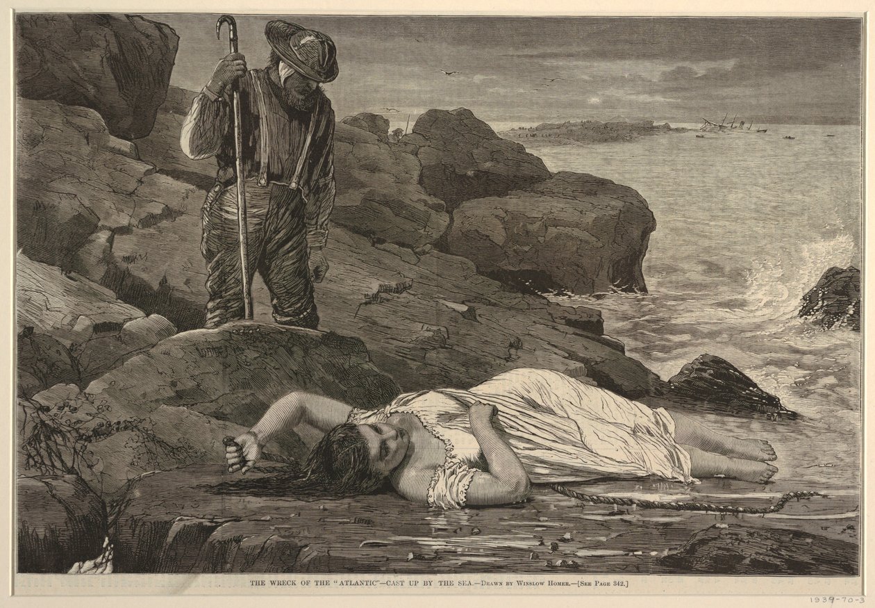 "Atlantin" hylky – meren rantaan tekijältä after Winslow Homer