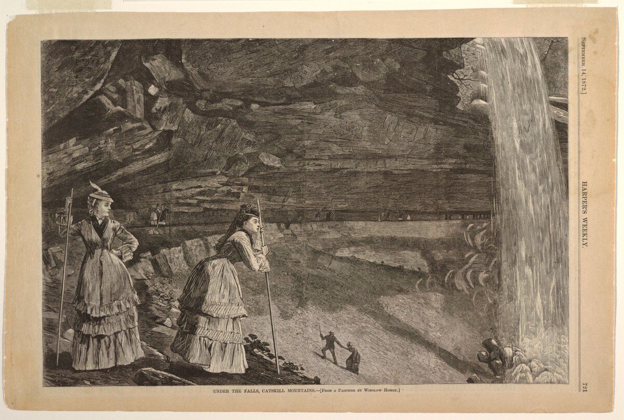 Putousten alla, Catskill-vuoret tekijältä after Winslow Homer